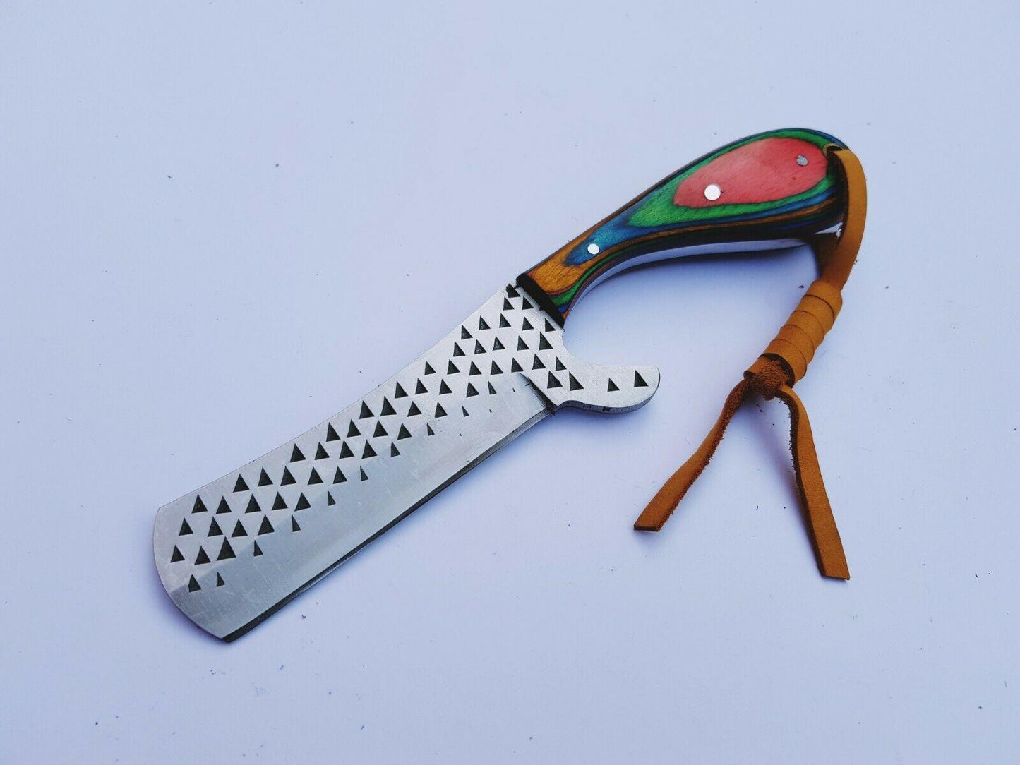 Handmade Bull Cutter Knife and Sheath With Sheet Handle 7'' Knife Gift for Him Custom Bull Cutter Knife