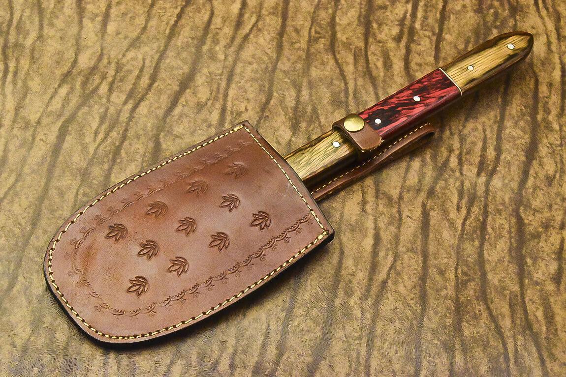 Custom Handmade Damascus Steel Axe | Full Tang Tomahawk Hatchet Knife | Hardwood Handle