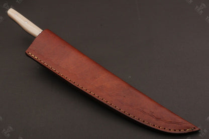 14" D2 Steel Fillet Hunting and Camping Knife Best Fillet Knife Fish Fillet Knife W/Sheath