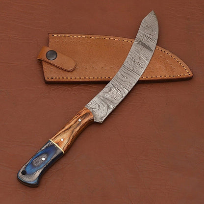 Professional Handmade Damascus Steel Chef Knife – Pakka Wood Grip