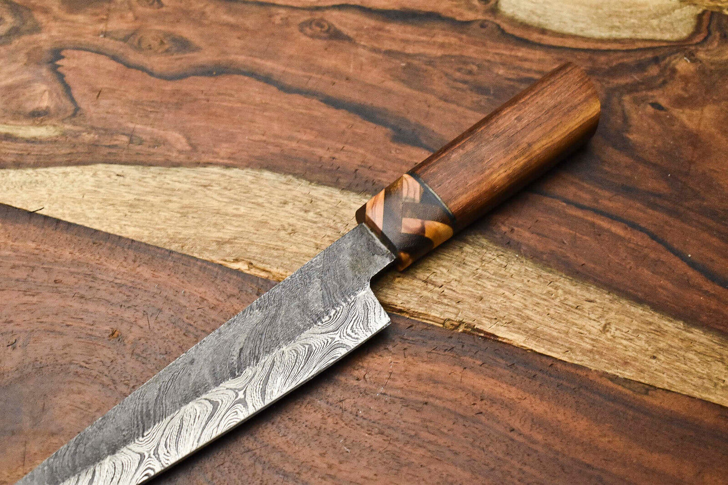 Handmade Damascus Steel Kitchen Full Tang Chef Knife – 384 Layers, Razor Sharp