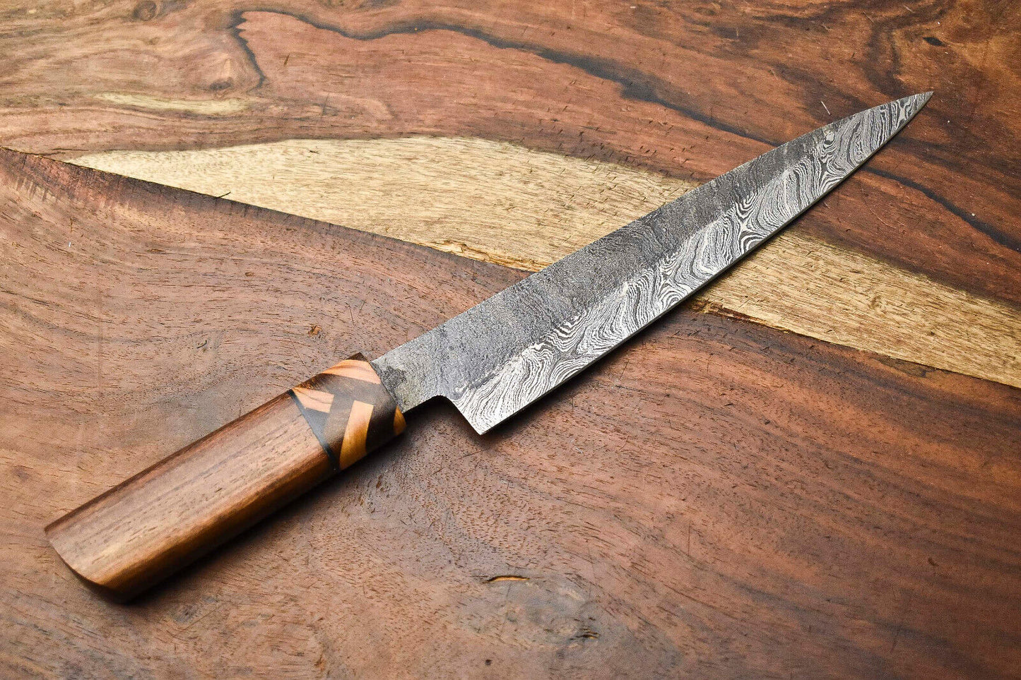 Handmade Damascus Steel Kitchen Full Tang Chef Knife – 384 Layers, Razor Sharp