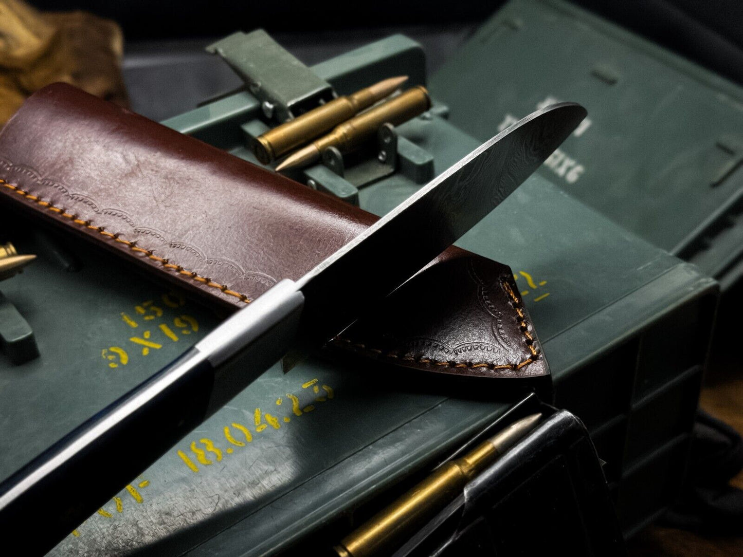 Heritage Forge Handmade Damascus Steel Hunting & Kitchen Chef Knife
