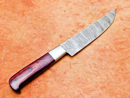 12" Professional Handmade Damascus Steel Chef Kitchen Knife with Hardwood Handle