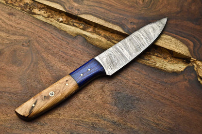 8.0" Handmade Damascus Steel Chef Knife – Full Tang Kitchen Knife