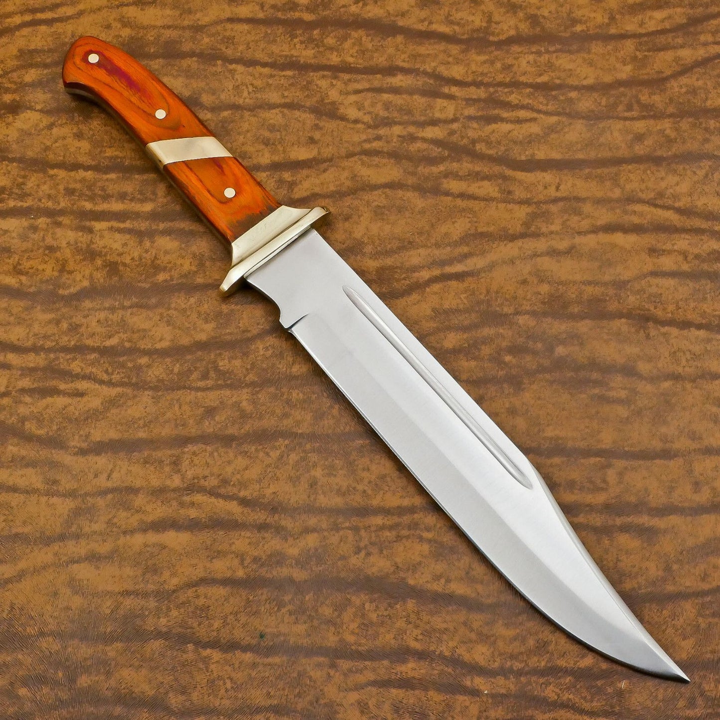 Handcrafted D2 Steel Extra-Large Bowie Hunting & Outdoor Knife | 13" Blade