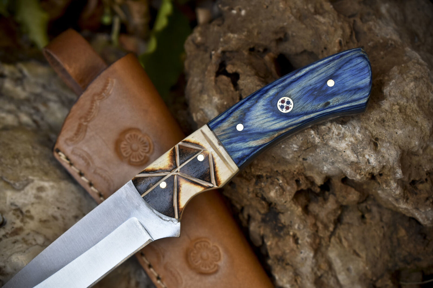 8" Handmade Skinner Knife | 440C Steel Blade | Hard Wood Handle