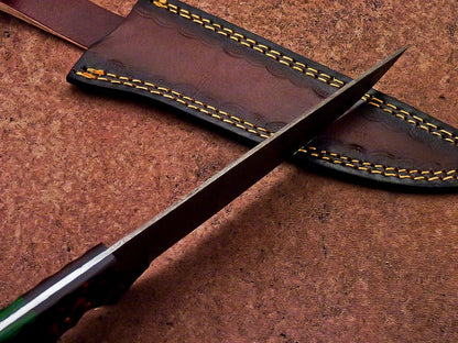 12" Professional Chef Knife | Handmade Damascus Blade Kitchen Knife | Wood Handle