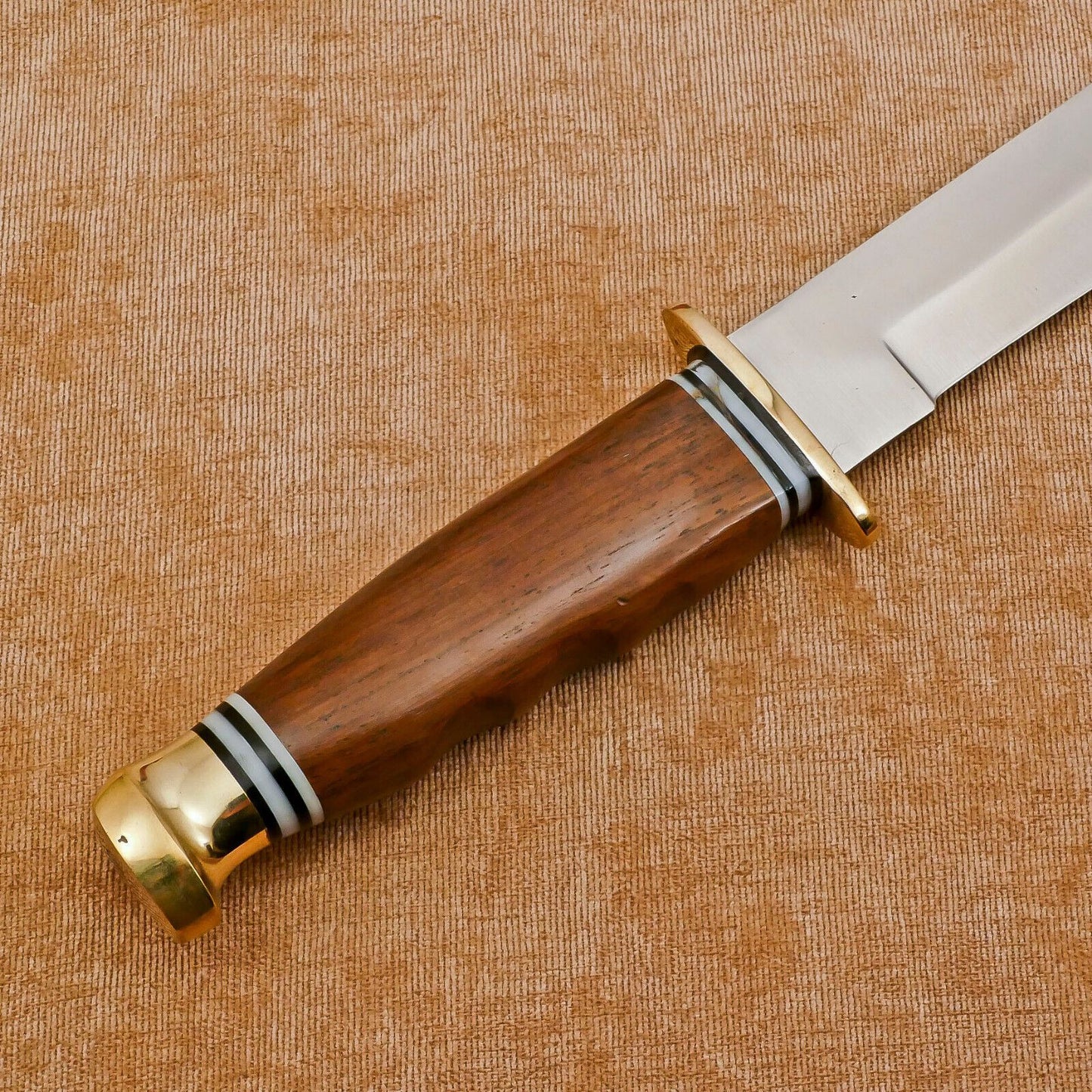 Handmade D2 Steel Fixed Blade Bowie Knife | 13" Full Tang Hunting & Camping Knife
