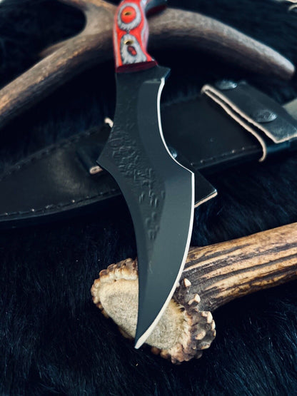 10 Inch Handmade D2 Steel Tracker Knife with Wood Handle