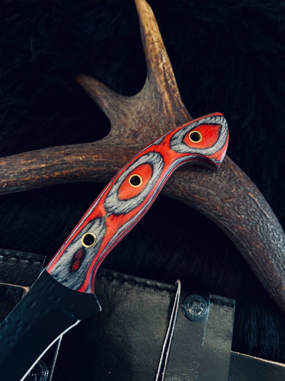 10 Inch Handmade D2 Steel Tracker Knife with Wood Handle