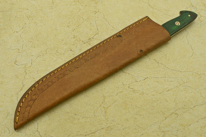 11.75" Handmade Damascus Steel Chef Kitchen Knife – Pakka Wood Handle, 512 Layers, Hand-Forged