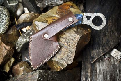 Hand Forged Damascus Karambit Knife Twist Pattern Karambit Damascus Steel with Corian Handle