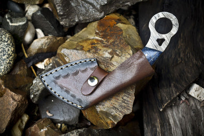 Hand Forged Damascus Karambit Knife Twist Pattern Karambit Damascus Steel with Corian Handle