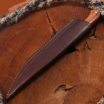 Custom Handmade Damascus Steel Fillet Chef Brisket Kitchen Hunting Knife