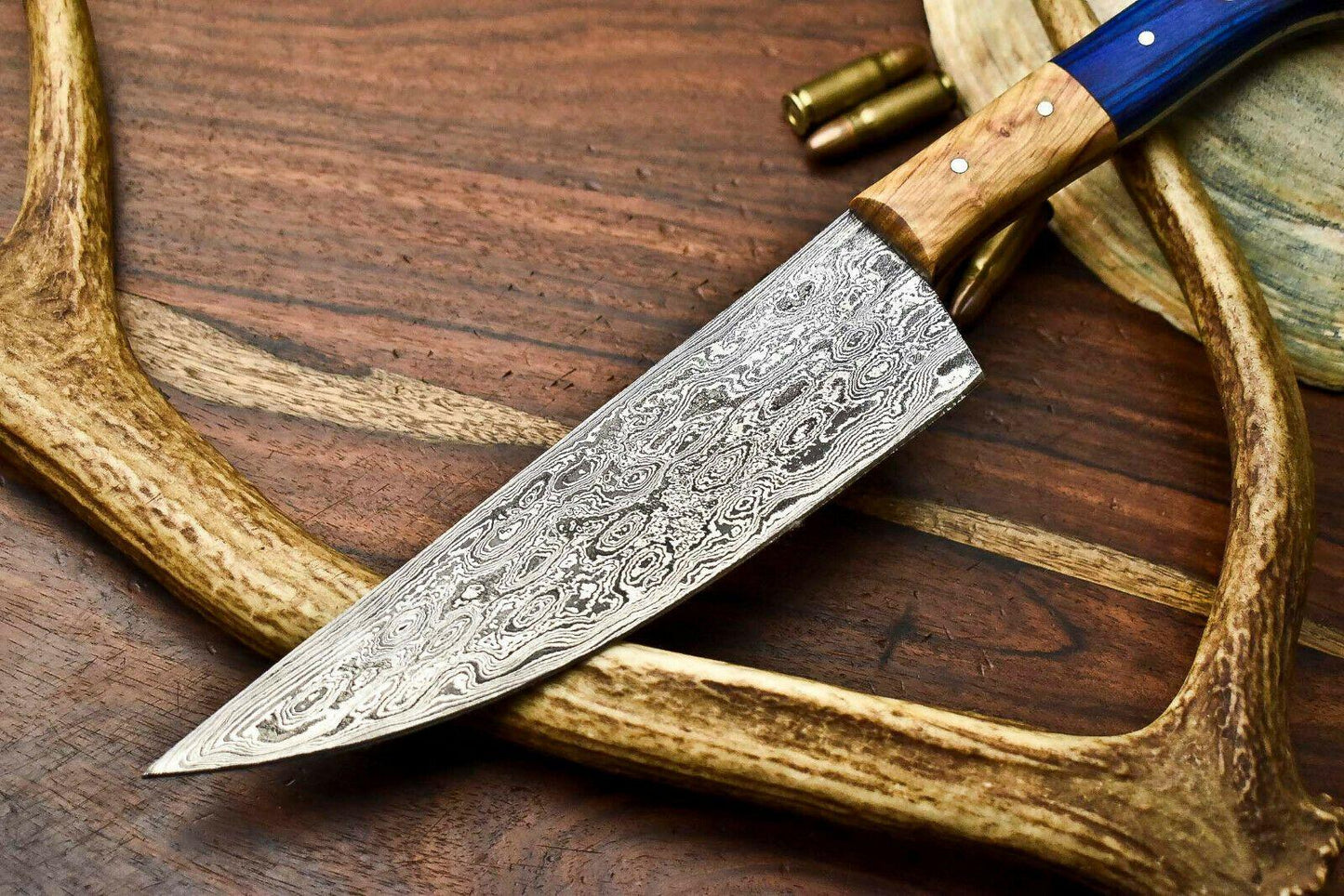 Handcrafted Damascus Steel Chef Knife – Razor Sharp Full Tang Kitchen Blade