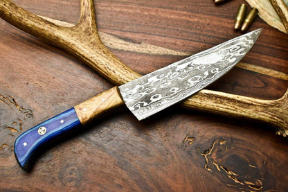 Handcrafted Damascus Steel Chef Knife – Razor Sharp Full Tang Kitchen Blade
