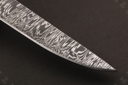 12" Handmade Twist Damascus Fillet Knife Damascus Steel Fillet Knife W/Sheath
