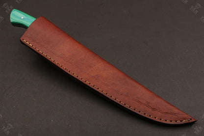 12" Handmade Twist Damascus Fillet Knife Damascus Steel Fillet Knife W/Sheath