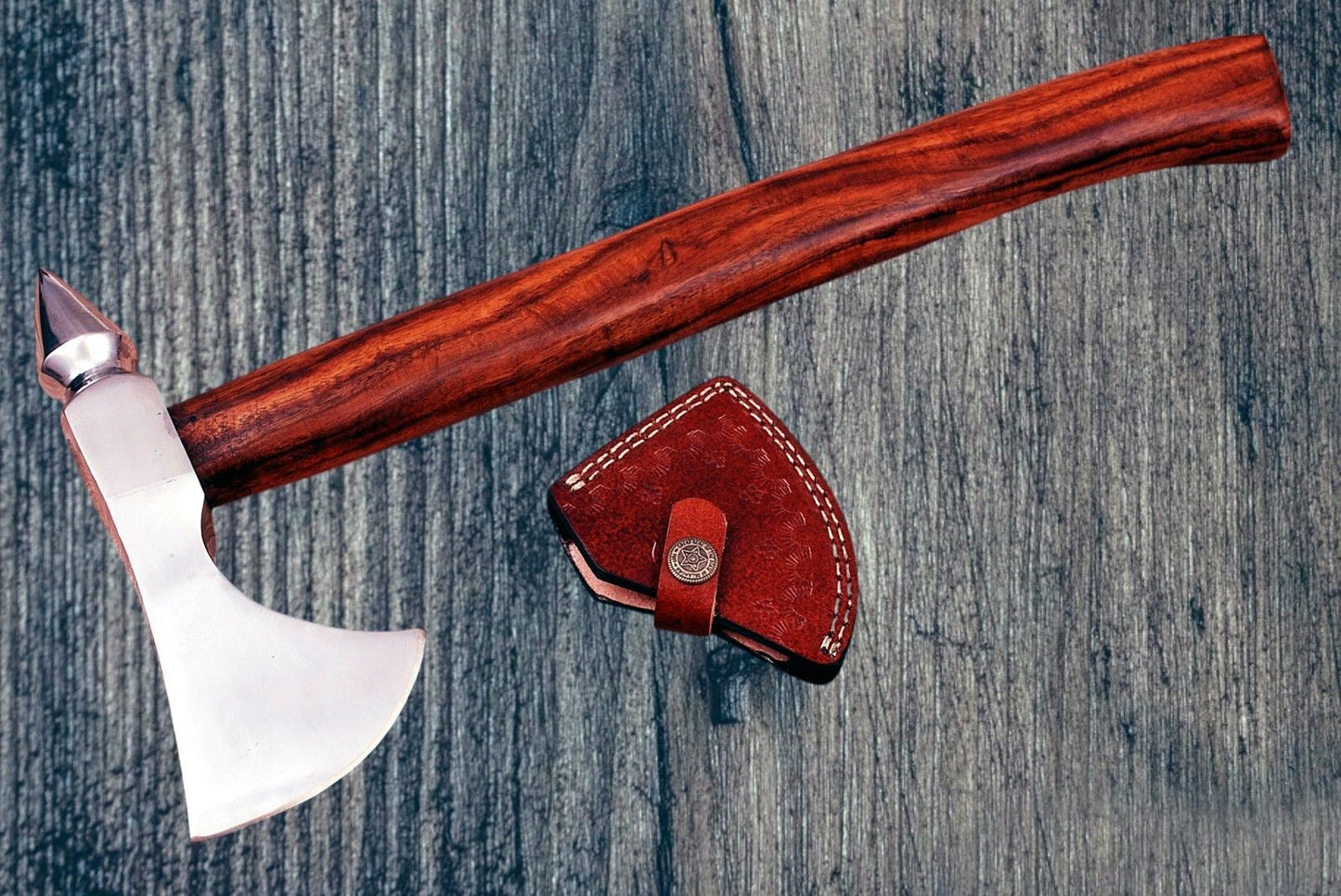 Custom Handmade High Carbon Steel Viking Tactical Tomahawk Hatchet Axe 16 Inch Wood Handle