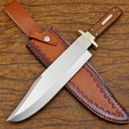 Handcrafted D2 Steel Bowie Knife | 13" Hunting & Camping Fixed Blade
