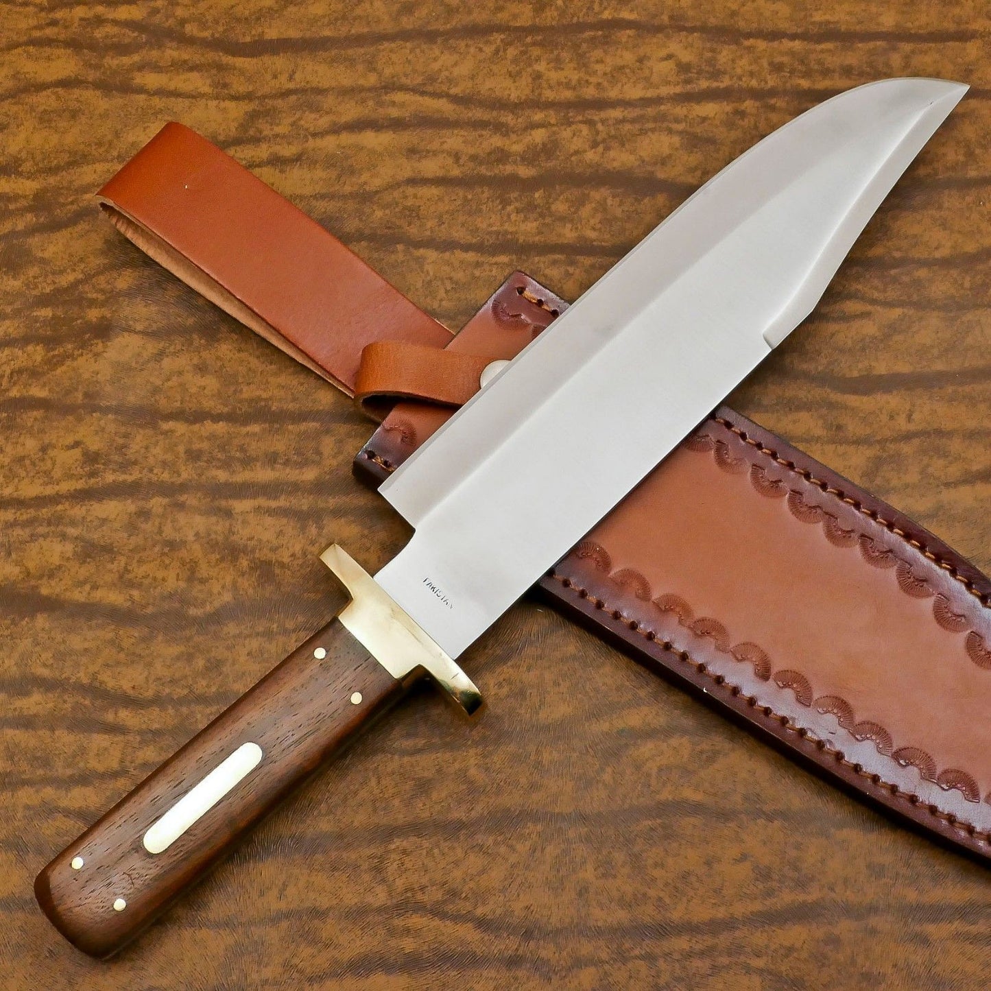 Handcrafted D2 Steel Bowie Knife | 13" Hunting & Camping Fixed Blade