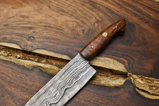 10" Custom Handmade Damascus Steel Kitchen Chef Knife – Full Tang Blade