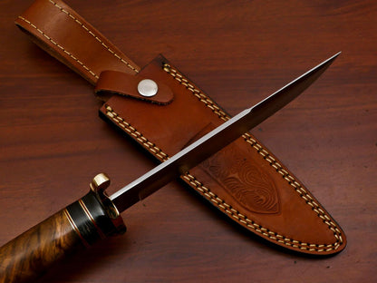 Handmade D2 Steel Fixed Blade Bowie & Hunting Knife | 12" Camping Outdoor Knife