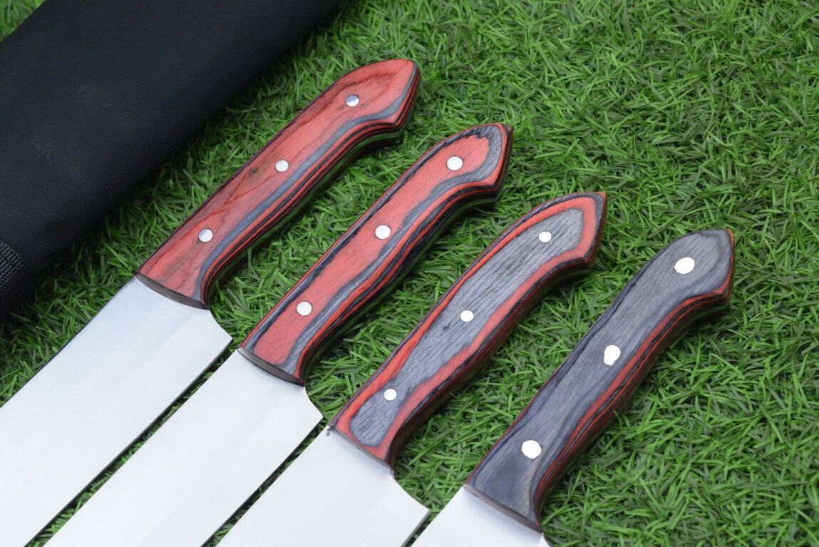 J2 Steel Chef Knife Set – 4pc Handmade Kitchen Essentials
