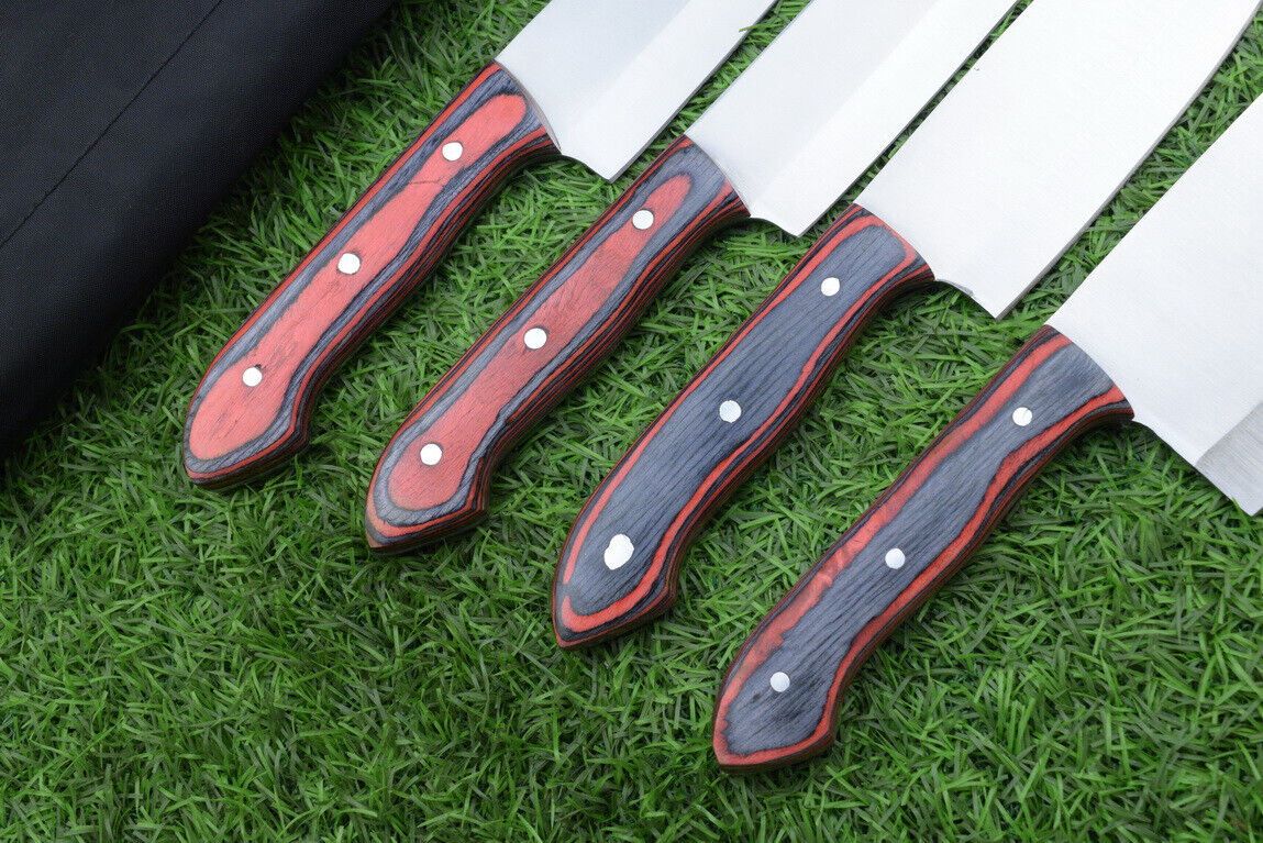 J2 Steel Chef Knife Set – 4pc Handmade Kitchen Essentials