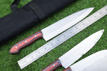 J2 Steel Chef Knife Set – 4pc Handmade Kitchen Essentials