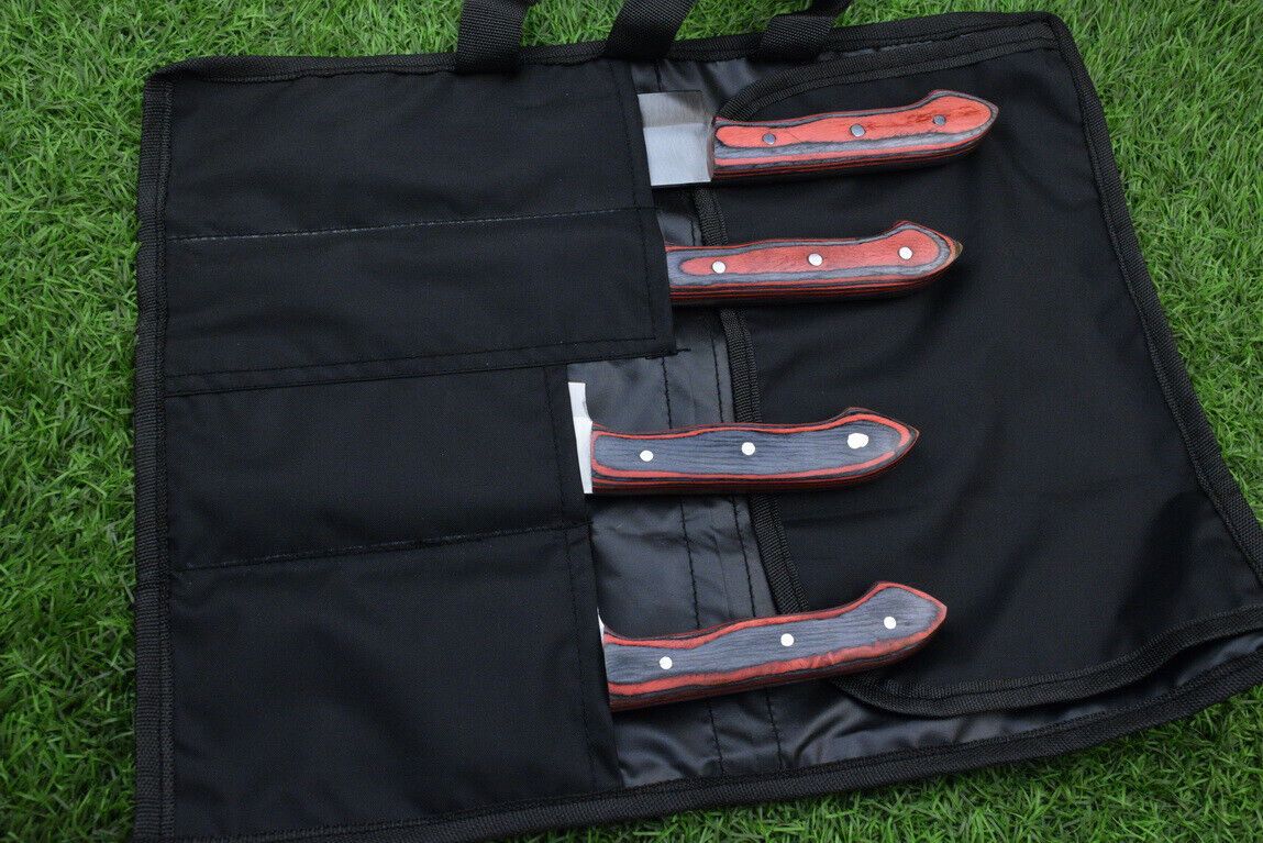 J2 Steel Chef Knife Set – 4pc Handmade Kitchen Essentials