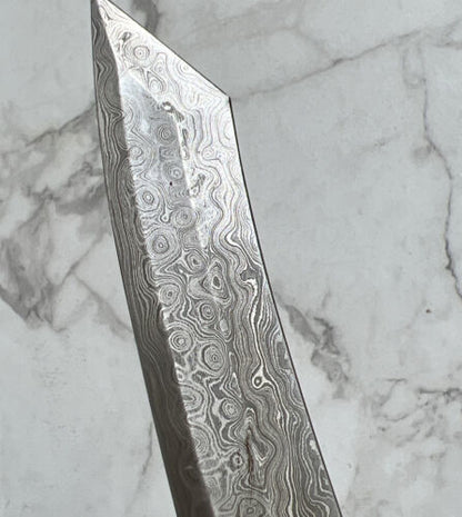Heritage Forge 13 Inch Handmade Damascus Steel Bowie Knife Micarta Handle