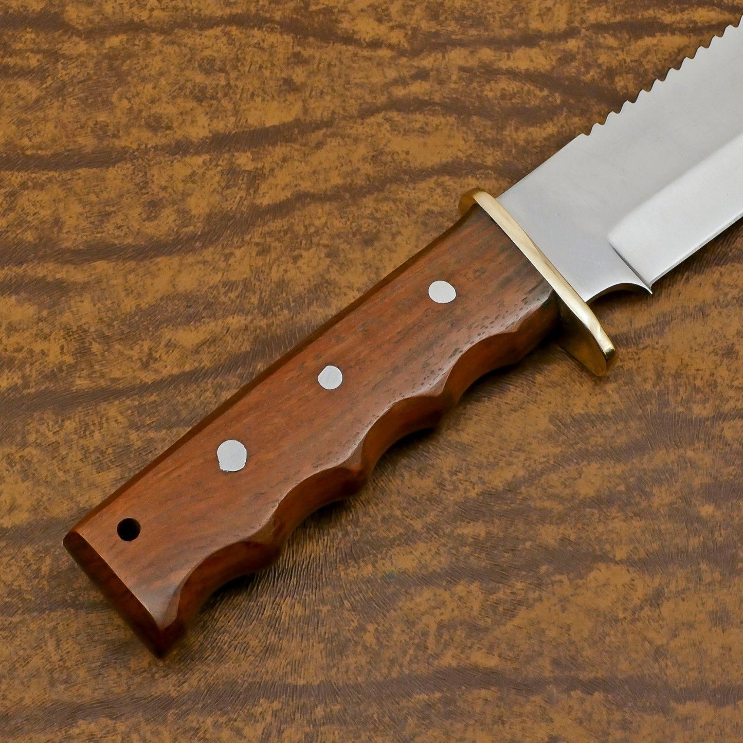 Handmade D2 Steel Full Tang Bowie Knife | 12" Hunting & Camping Blade