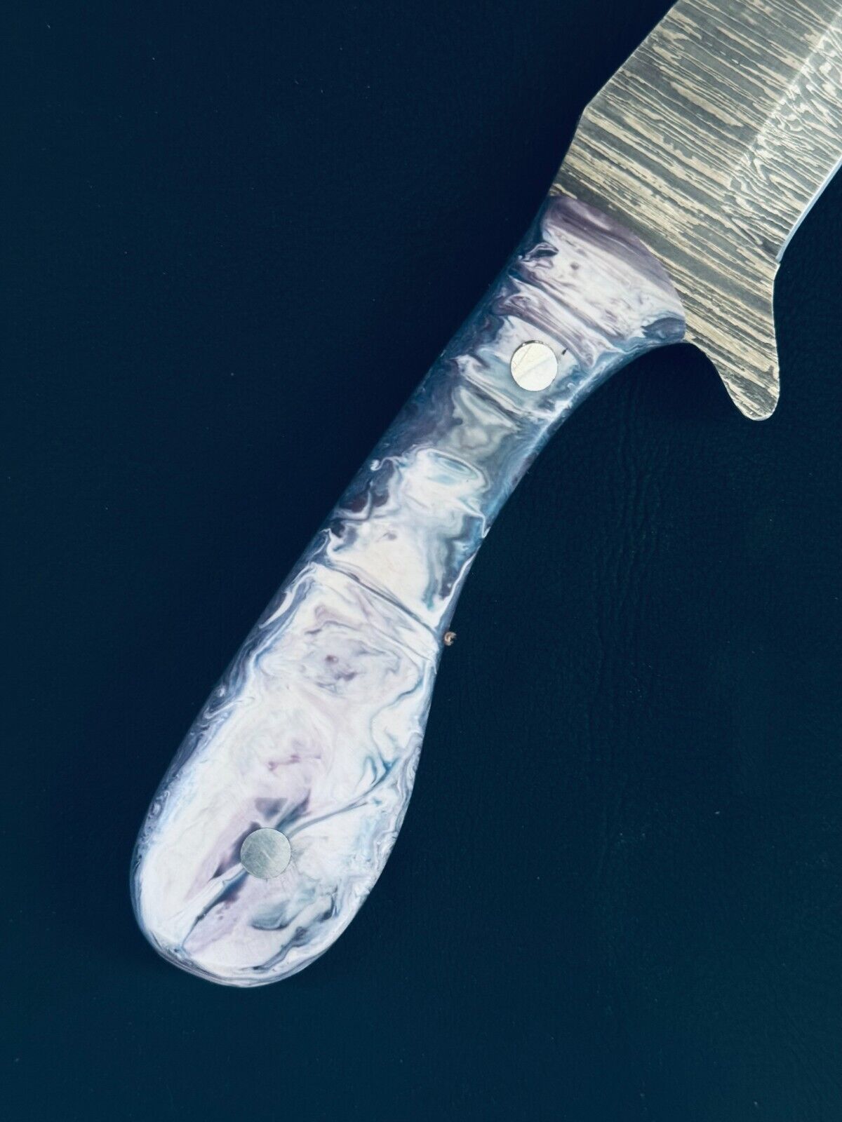 9" Best Damascus Steel Bull Cutter Knife Handmade Bull Cutter Knife with Resin Handle