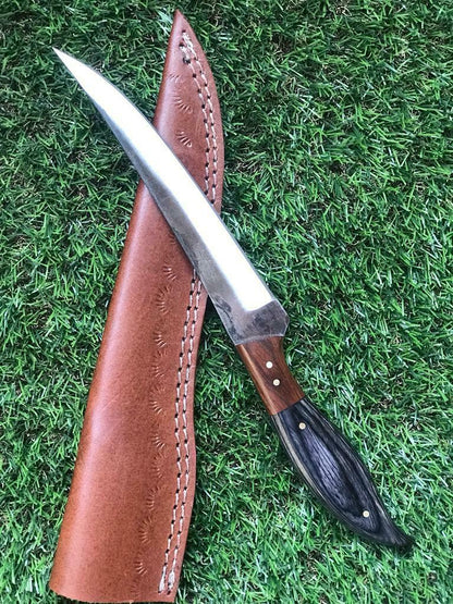 13" Custom Handmade D2 Steel Fillet Knife Best Fillet Knife Fish Fillet Knife W/Sheath