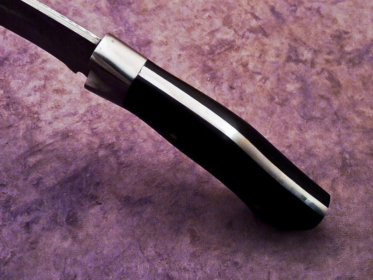 16" Handmade Full Tang Damascus Steel Hunting & Bowie Knife – Bull Horn Handle