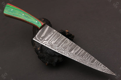 13” Fire Storm Handmade Damascus Steel Chef Knife – Resin Handle
