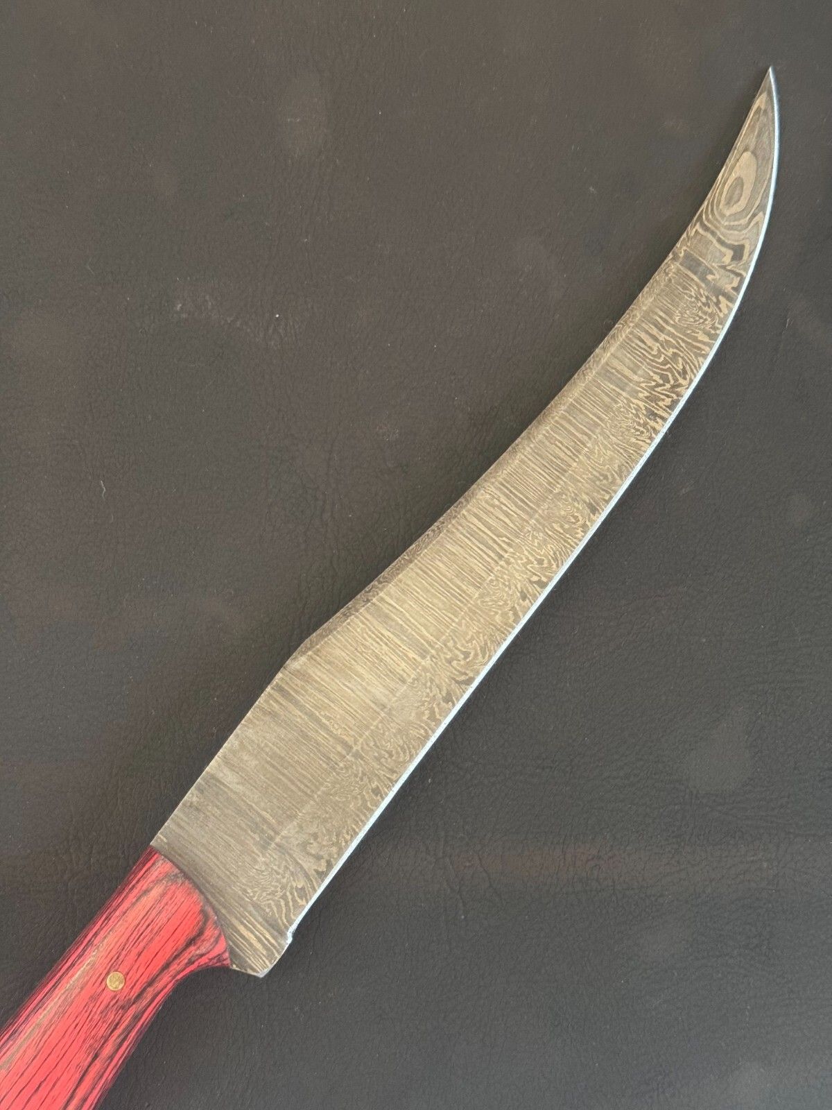 Hand Forged Damascus Fillet Knife 13" Damascus Steel Fillet Knife for Kitchen W/Sheath