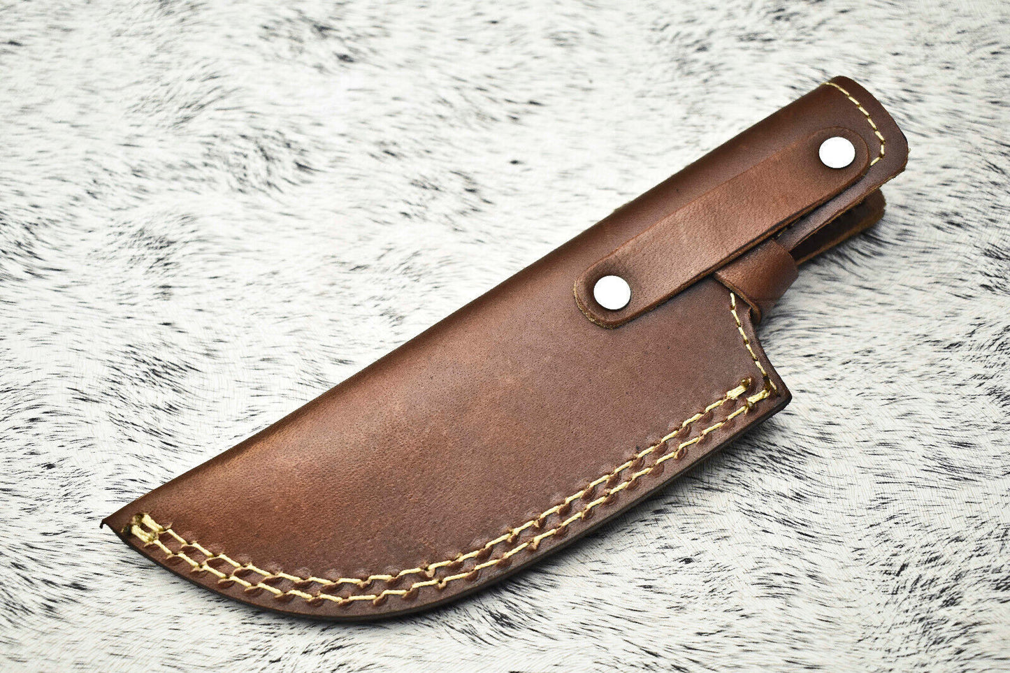 Custom Handmade Damascus Steel Tracker Knife | Camel Bone Handle | 384-Layer Forged Blade with Leather Sheath