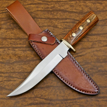 Custom Handmade D2 Steel Blade Hunting Bowie Camping Knife
