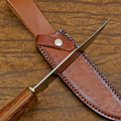 Custom Handmade D2 Steel Blade Hunting Bowie Camping Knife