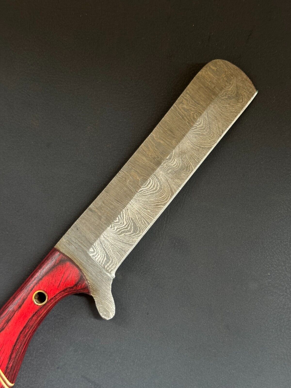 Best 9"Damascus Steel Bull Cutter Knife Handmade Bull Cutter Knife with Wood Handle