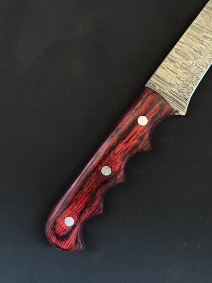 13" Handcrafted Kitchen Knife Best Fillet Knife & Damascus Fillet Knife With Wood Handle
