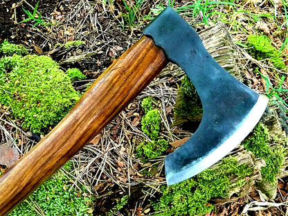 Custom Handmade Replica Viking Axe Carbon Steel Tomahawk Throwing Hatchet with Cocobolo Wood Handle