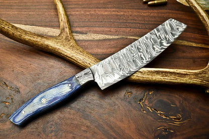 Handmade Damascus Steel Chef Kitchen Full Tang Knife with Hardwood Handle