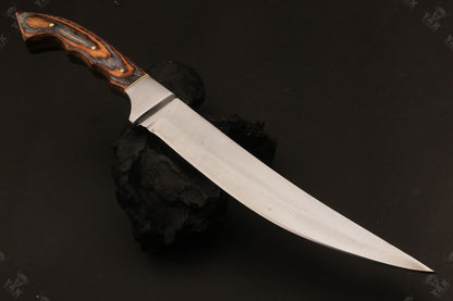 13.5" Custom Handmade D2 Steel Fillet Knife Best Fillet Knife & Sharp Fillet Knife W/Sheath