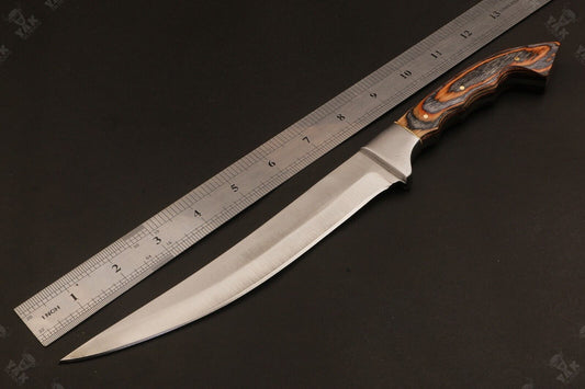 13.5" Custom Handmade D2 Steel Fillet Knife Best Fillet Knife & Sharp Fillet Knife W/Sheath