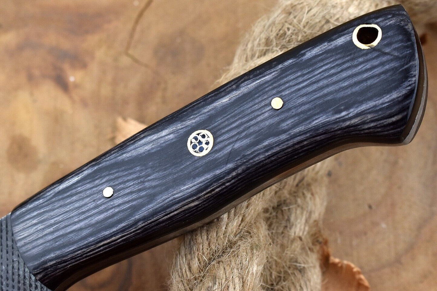 Custom Hand Forged Carbon Steel Bull Cutter Knife W/Sheath Cowboy Bull Cutter Knife