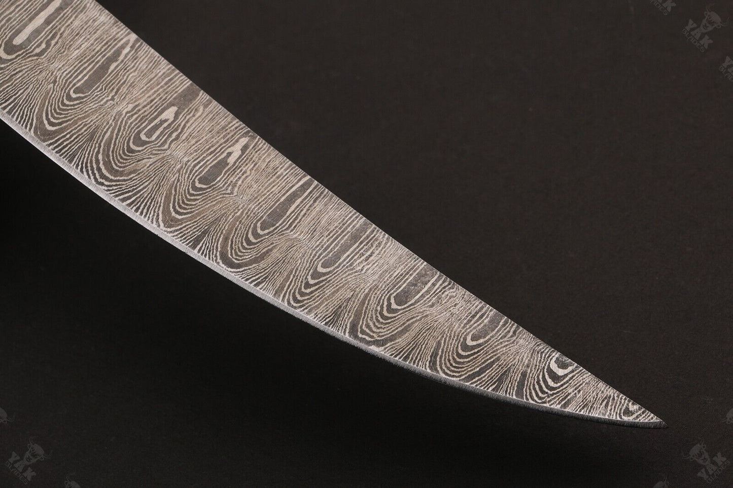 12" Hand Forged Twist Damascus Fillet Knife & Damascus Steel Fillet Knife With Leather Sheath